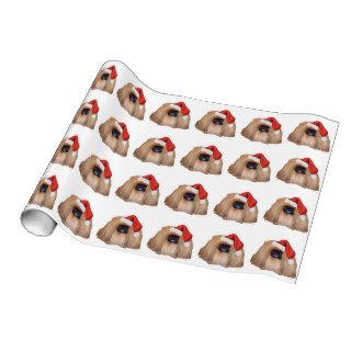 Pekingese Christmas Gift Wrap Paper
