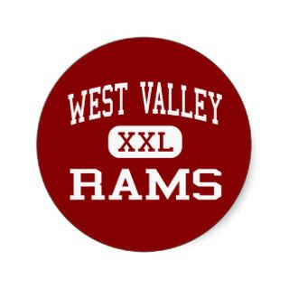 West Valley   Rams   High   Yakima Washington Round Stickers