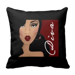Fabulous Diva Throw Pillows/ African American Diva