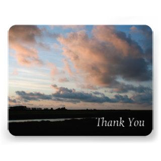 At Sunset Peaceful Sky   Sympathy Thank You Cards