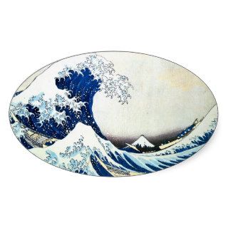 "The Great Wave" Japanese Painting by Hokusai Sticker