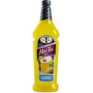 Mr. & Mrs. T's Mai Tai Mixer, 33.81 Ounce Bottles (Pack of 12)  Martini Cocktail Mixes  Grocery & Gourmet Food