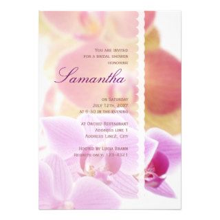 Floral Orchid Bridal Shower Invitation Template