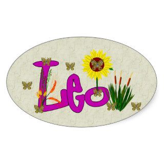 Leo Flowers Stickers