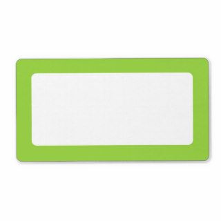 Lime green solid color border blank shipping label