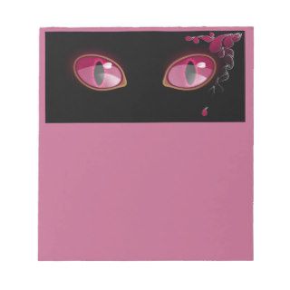 Pink Anime Eyes Teardrop Memo Notepad