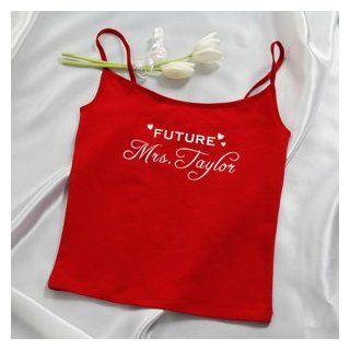 Red Personalized Ladies Camisole   Future Mrs Design Clothing