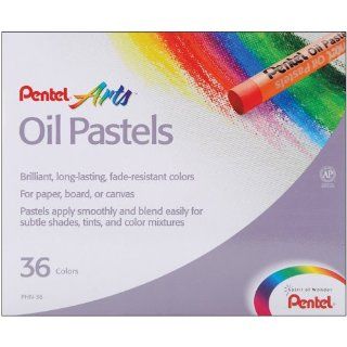 Pentel Arts Oil Pastels, 36 Color Set (PHN 36)