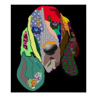 Hound Dog Art Poster $26.95
