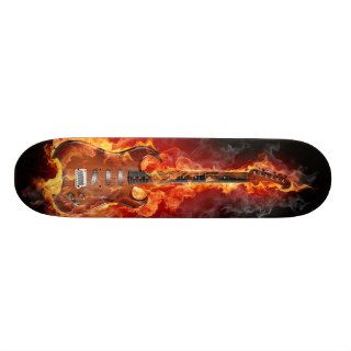 Burning Guitar Skate Board Decks