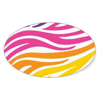Colorful Rainbow Zebra Print Pattern Gifts Stickers