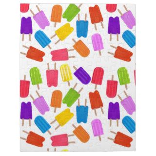 Cool assorted popsicles, sweet, colorful and fun puzzle