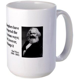 Karl Marx Quote 5 Large Mug Large Mug by  Kitchen & Dining