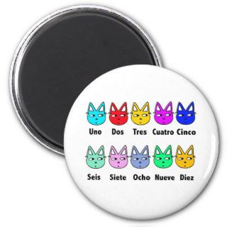 Counting Spanish Cats Refrigerator Magnets
