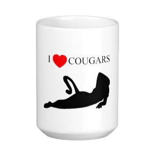 I Love Cougars Coffee Mug