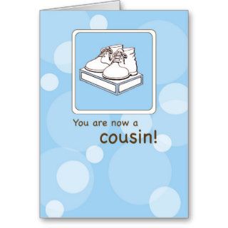 Congratulations to New Cousin, Baby Shoes Greeting Card