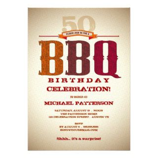 Milestone Birthday BBQ Celebration Invitation