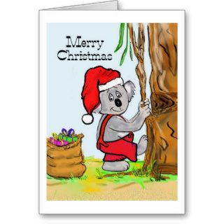 A Koala Merry Christmas Greeting Cards
