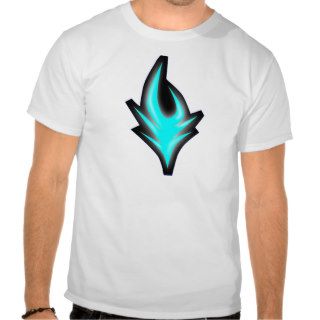 FLAME GRAPHIC DESIGN BABY BLUE T SHIRTS