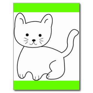 jpgcat CARTOON SKETCH DRAWING KITTEN CAT PETS ANIM Post Cards