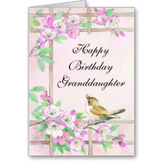 A Happy Birthday Granddaughter Card Bird