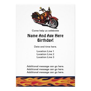 Motorcycle Birthday Invites
