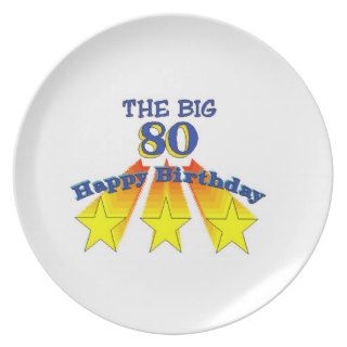 Happy Birthday Big 80 Dinner Plates