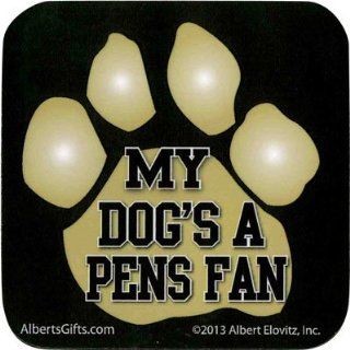 Penguins Vinyl Coaster "My Dogs A Pens Fan" (Ships Within 24 Hrs   Excluding Weekends & Holidays) Toys & Games