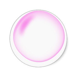 Pink Bubble Round Sticker