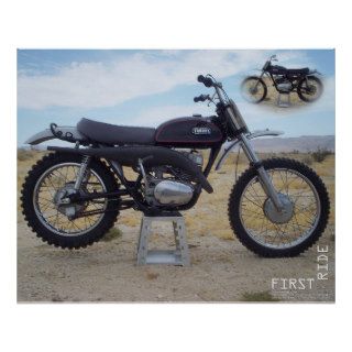 Vintage Yamaha 360MX Motorcycle Poster