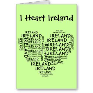 I Love Ireland With All My Heart (Symbolic Words) Card