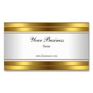 Gold White Elegant Classy Business Card Template