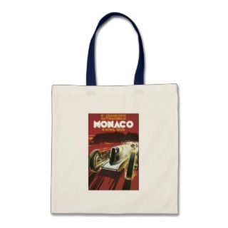 Vintage Travel Poster, Monaco Grand Prix Auto Race Bags