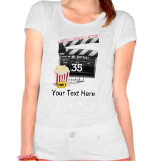 35th Birthday Hollywood Movie Party T Shirts