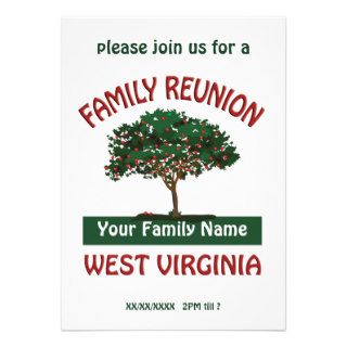 West Virginia Family Reunion Apple Tree Invitation