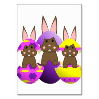 Brown Bunny Easter Eggs Business Card Templates