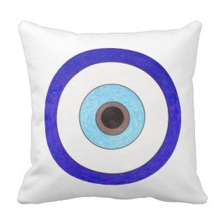 Turkish Nazar Evil Eye Design Throw Pillow