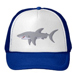 Cartoon Great White Shark Hat