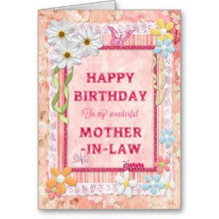 For Mother in law, craft birthday card