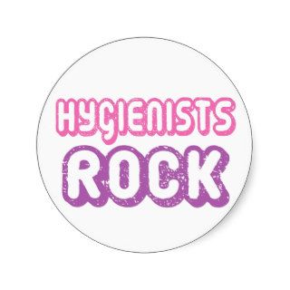 Cute Dental Hygienists Rock Round Stickers