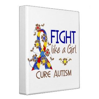Fight Like A Girl Autism 38.82 Binder