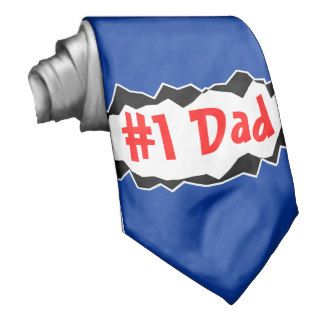 Number 1 Dad neck tie  Fathers Day gift idea