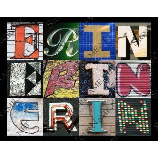 Erin Personalized Name Poster Using Sign Letters  Prints  