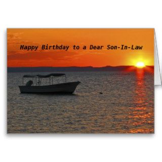 Fishing Boat  Happy Birthday to a Dear Son In Law Card