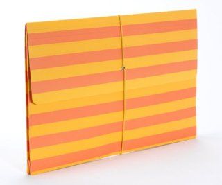 Semikolon Striped A4/Letter Size Envelope File, Yellow/Orange (26801)  Expanding File Jackets And Pockets 