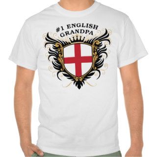 Number One English Grandpa Tee Shirt