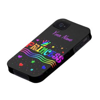 Cute Cartoon Clip Art Rainbow Princess Tiara Case For The iPhone 4