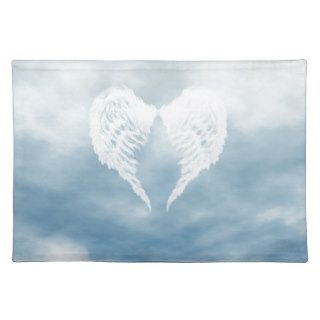 Angel Wings in Cloudy Blue Sky Placemats