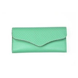 KLOUD  Light Green synthetic leather rice pattern women wallet with a wristlet Shoes