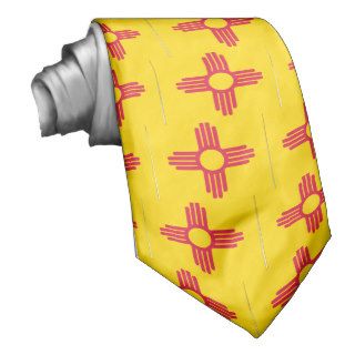 New Mexico Flag Map Neck Ties